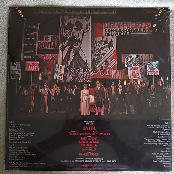 EVITA - “Premiere American Recording” Vinyl Record 1979 - Picture 2 of 5
